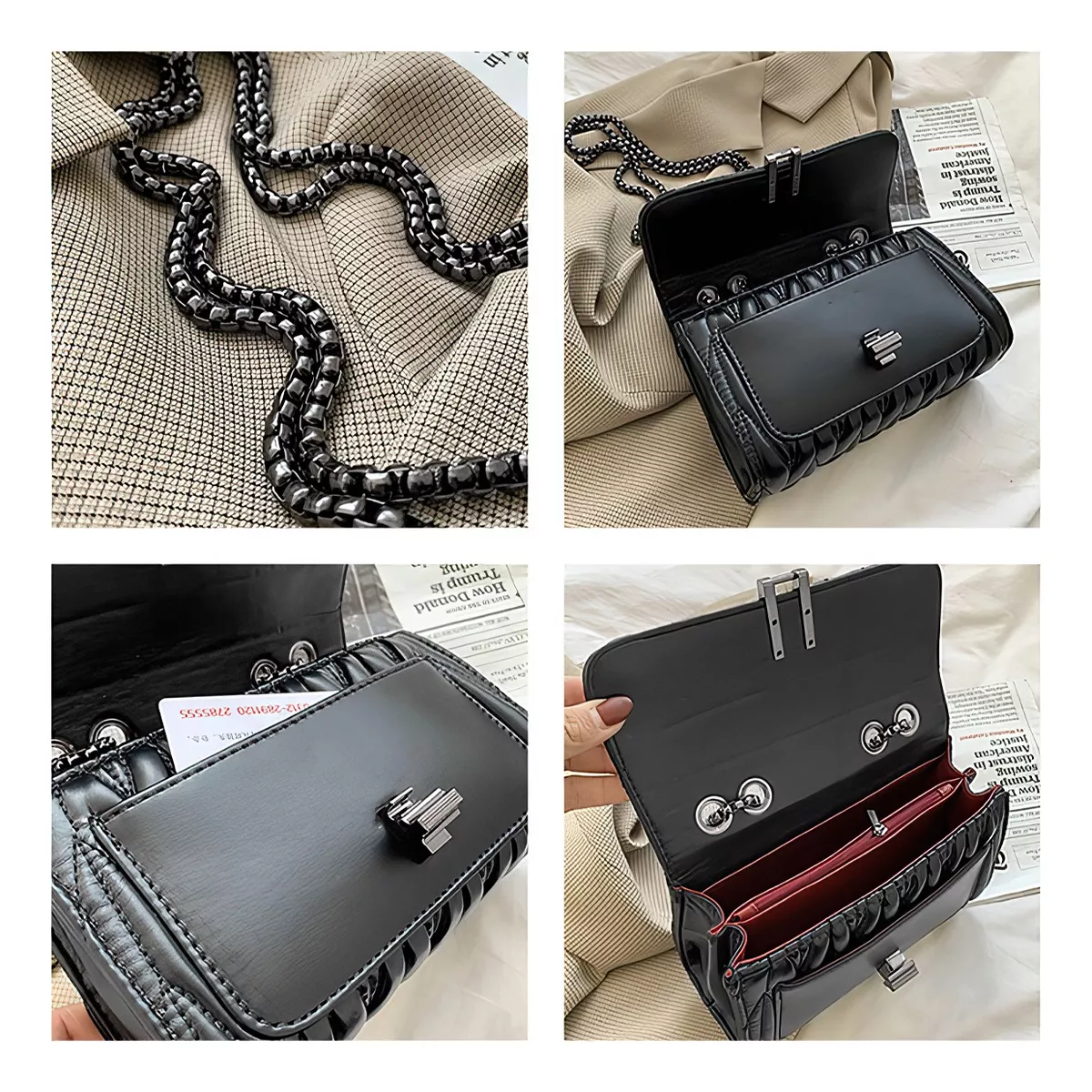 Bolsa Lencería Bolsa Cadena Moda Crossbody Hombro Elegante