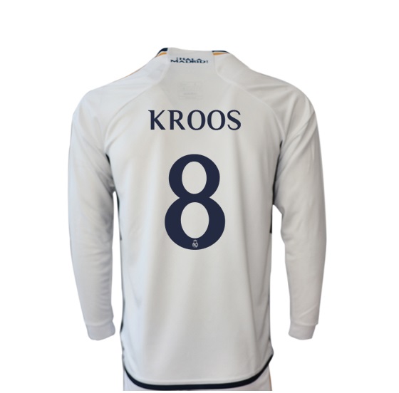 Nuevo! Jersey Real Madrid 2023/2024 Blanco Manga Larga Toni Kroos 8 Talla M.