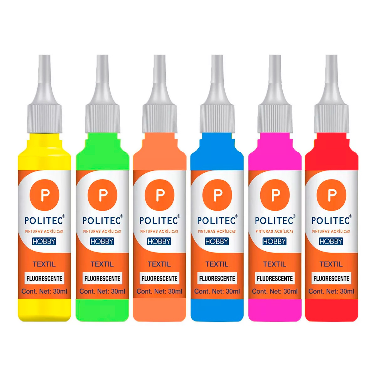 Kit Pintura Textil Neon Tenis Mochilas Playeras Ropa Fluores.