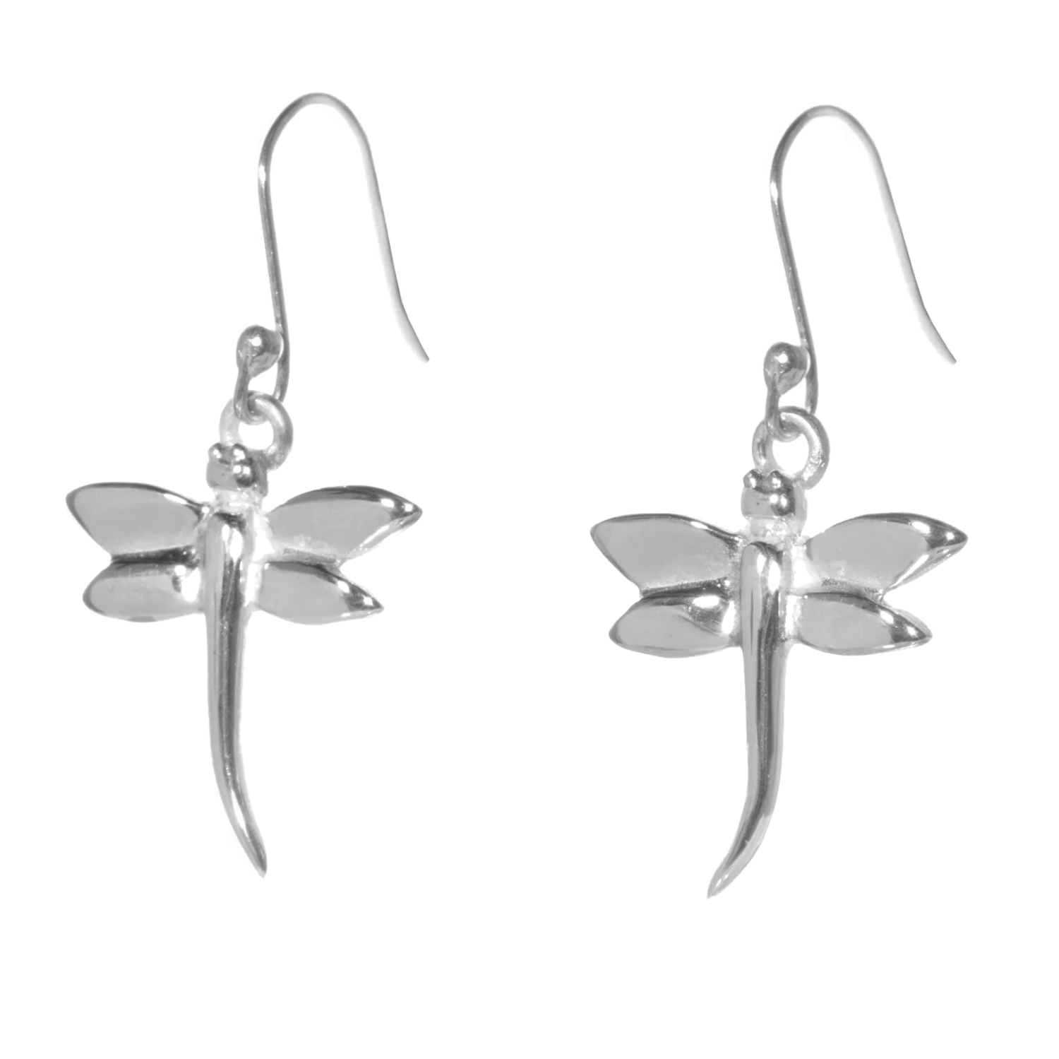 Aretes libélula elaborados en plata ley 925.