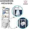 A Komfort Repisa de Baño de Acero Inoxidable | 3 Niveles | Acero Inoxidable con capa exterior cromado para baño.