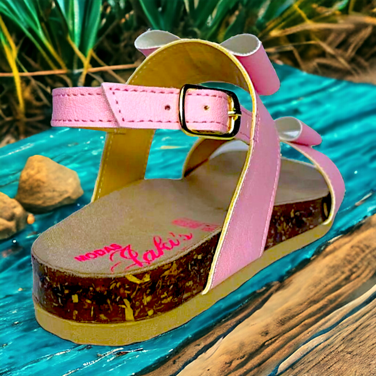 Huaraches De Niña Con Moños, Estilo Verano LAS CUATAS.