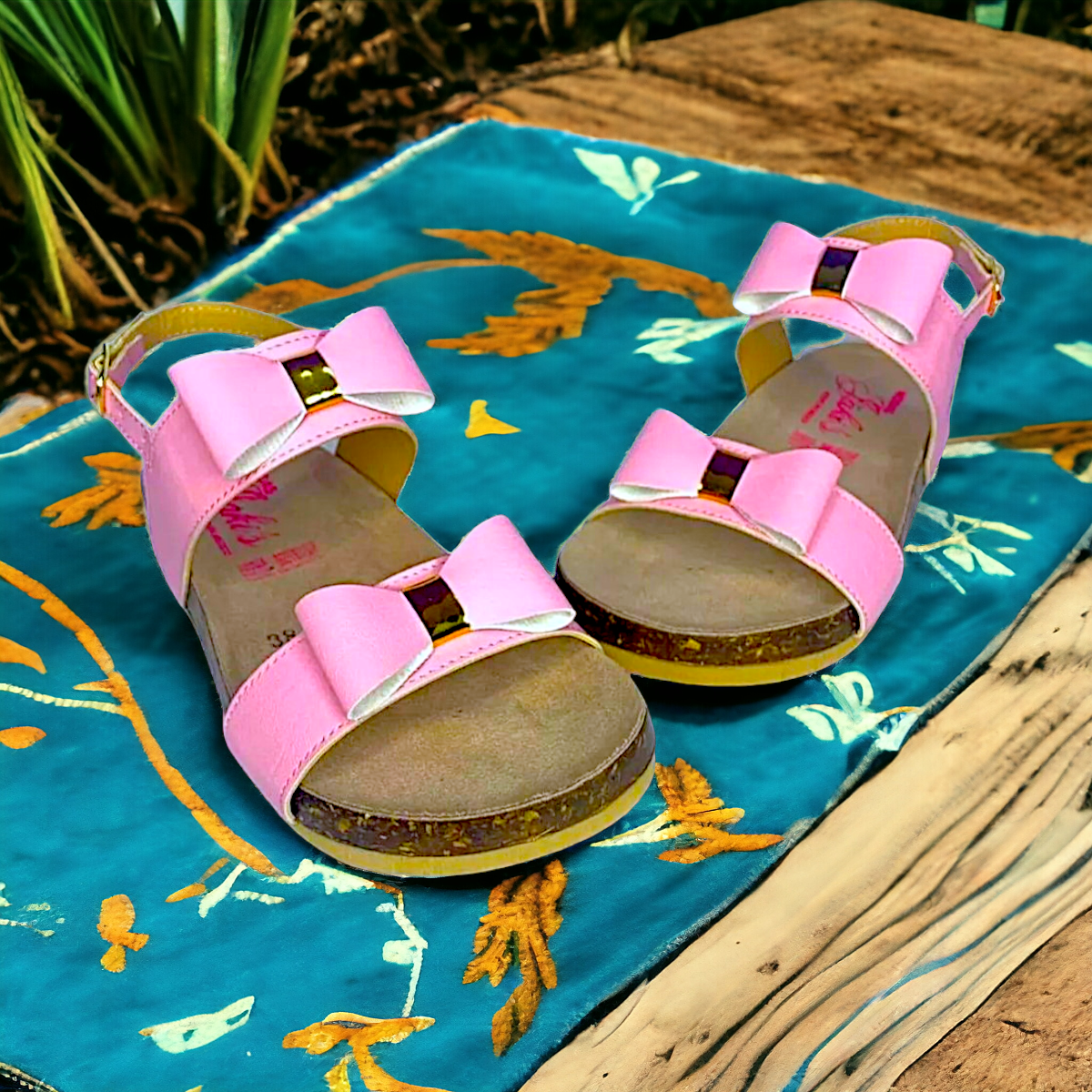 Huaraches De Niña Con Moños, Estilo Verano LAS CUATAS.