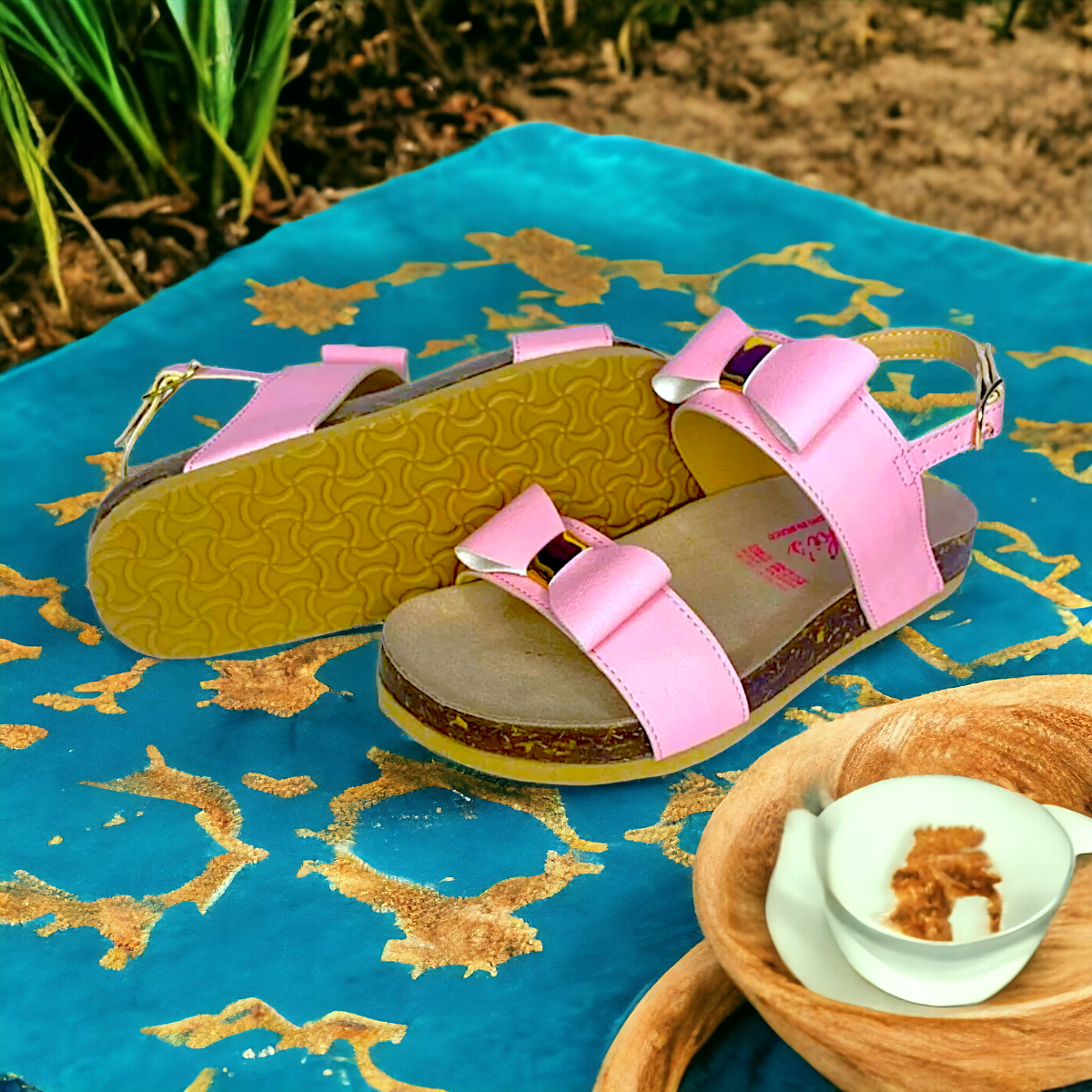 Huaraches De Niña Con Moños, Estilo Verano LAS CUATAS.
