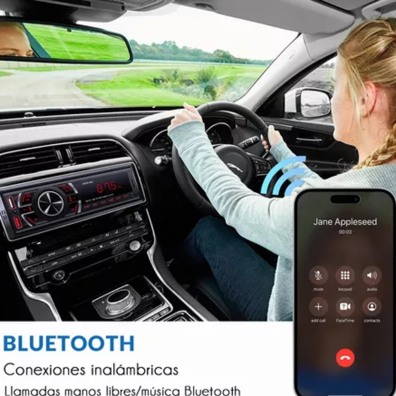 Auto Estereo Coche Reproductor Mp3 Radio Con Bt Aux Usb Sd
