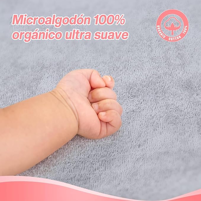 A Tucorresi Toalla de baño con Capucha para niños - Ultra Suave y Extragrande, con Capucha para niñas y niño de 2 a 9 Años,85 * 120cm,La osa Menor (Gris).