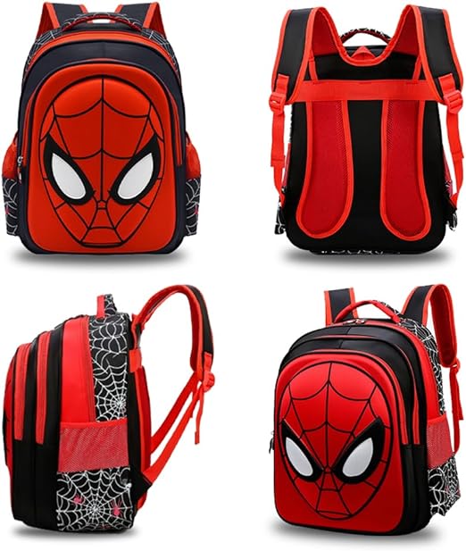 Mochila de Araña con Estuche de Lápices para Niños, Mochila para Niños de 3 a 6 Años, Impermeable, Ligera, Alta CapacidadMochila de Araña con Estuche de Lápices para Niños, Mochila para Niños de 3 a 6 Años, Impermeable, Ligera, Alta Capacidad.