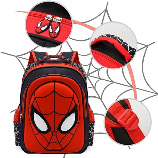 Mochila de Araña con Estuche de Lápices para Niños, Mochila para Niños de 3 a 6 Años, Impermeable, Ligera, Alta CapacidadMochila de Araña con Estuche de Lápices para Niños, Mochila para Niños de 3 a 6 Años, Impermeable, Ligera, Alta Capacidad.