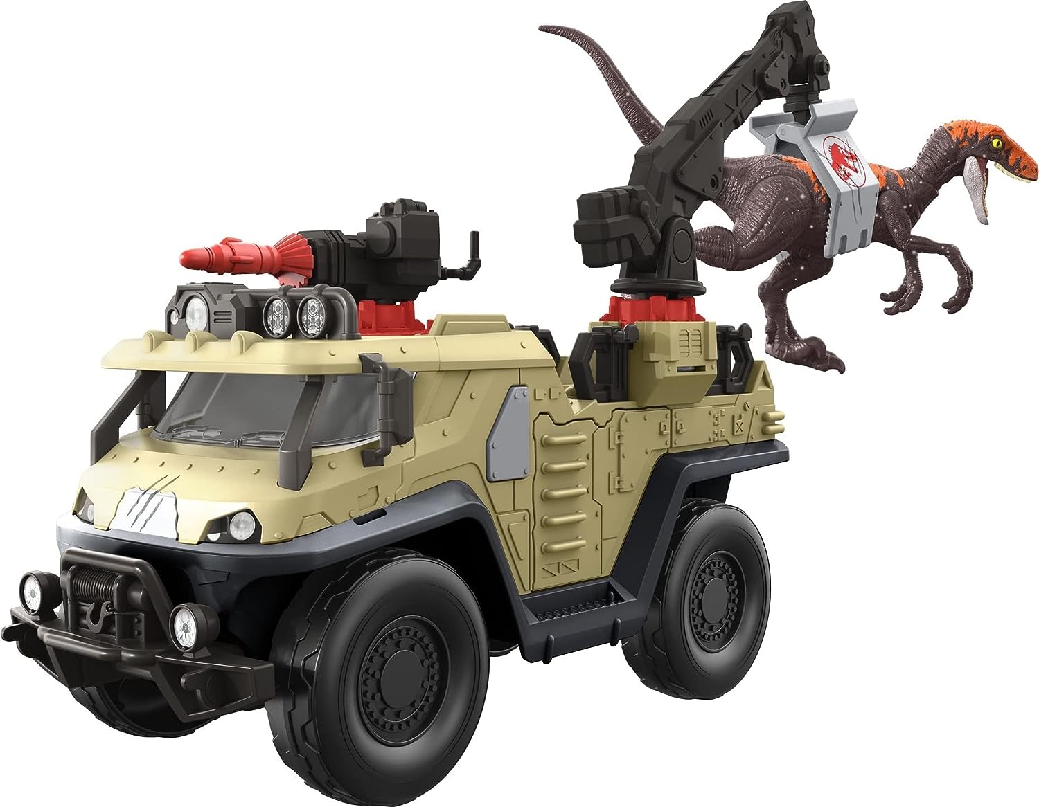 Jurassic World Vehículo Captura y Dinosaurio Juguete.
