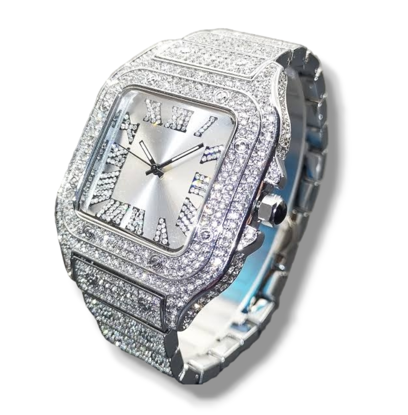 Reloj pedrería silver.