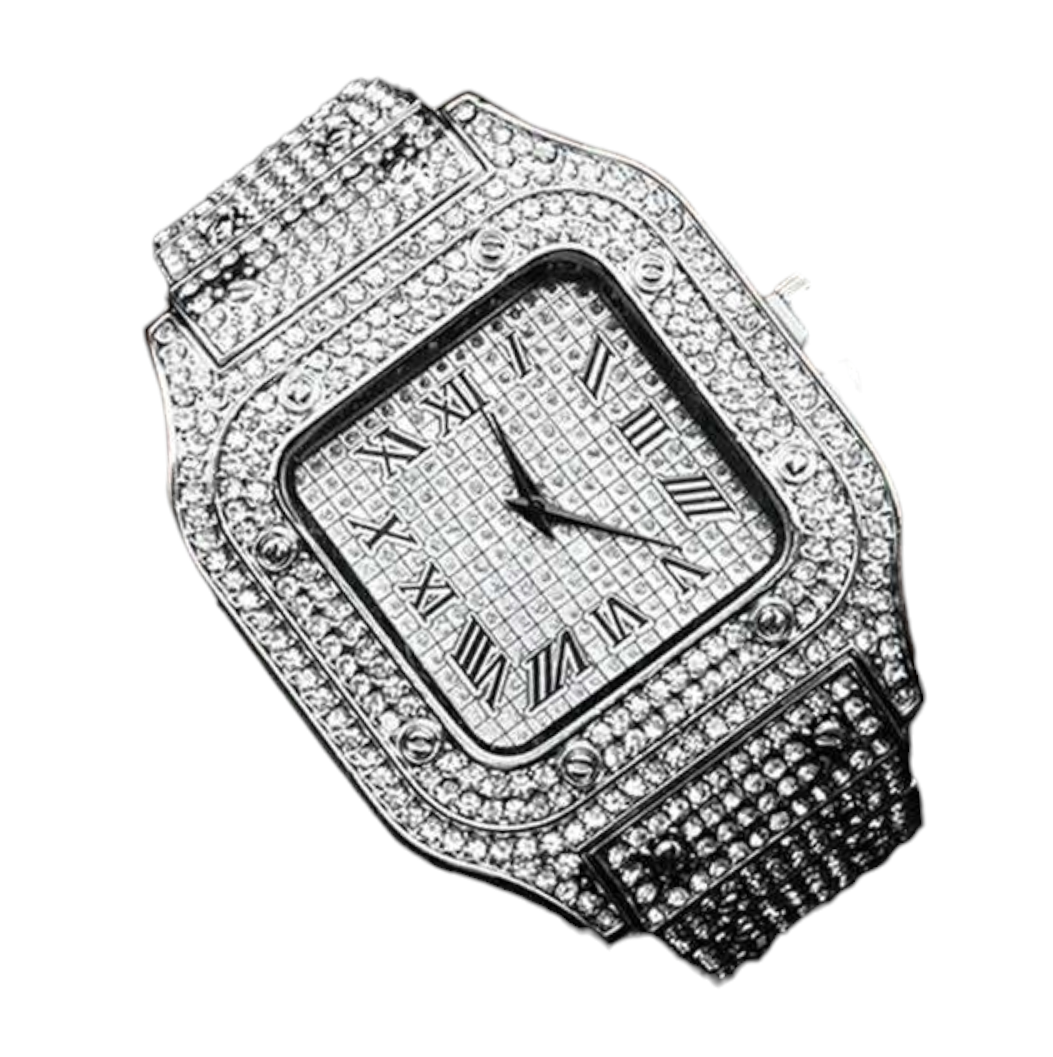 Reloj pedrería silver.