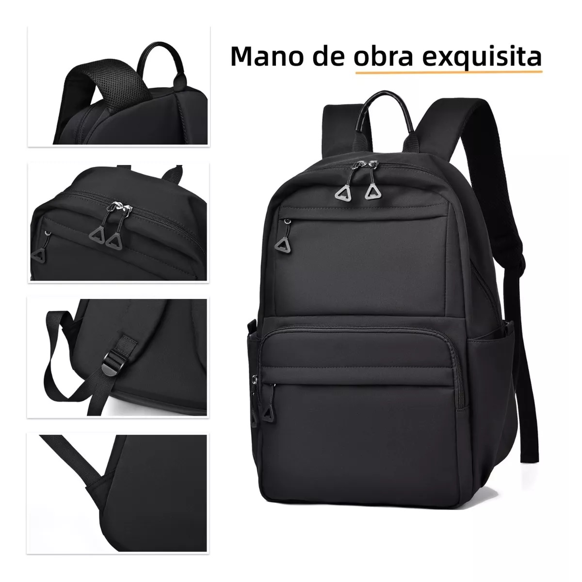Mochila Casual De Gran Capacidad Para Hombres Y Mujeres Negro