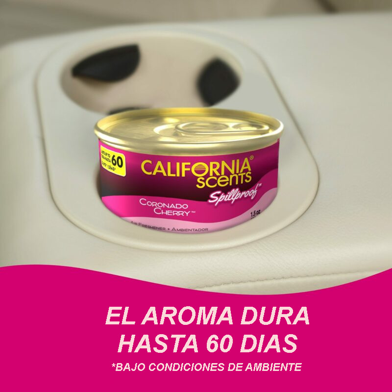 Aromatizante Auto California Scents Cherry corcho 60 días.