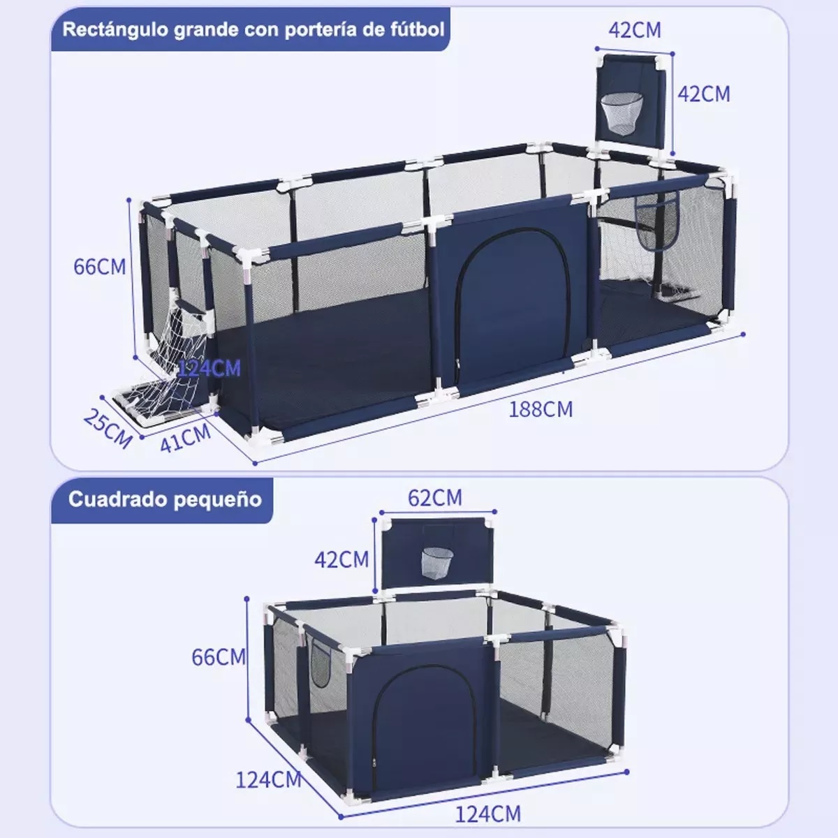Corralito Para Bebe Gimnasio De Juegos Infantil Azul
