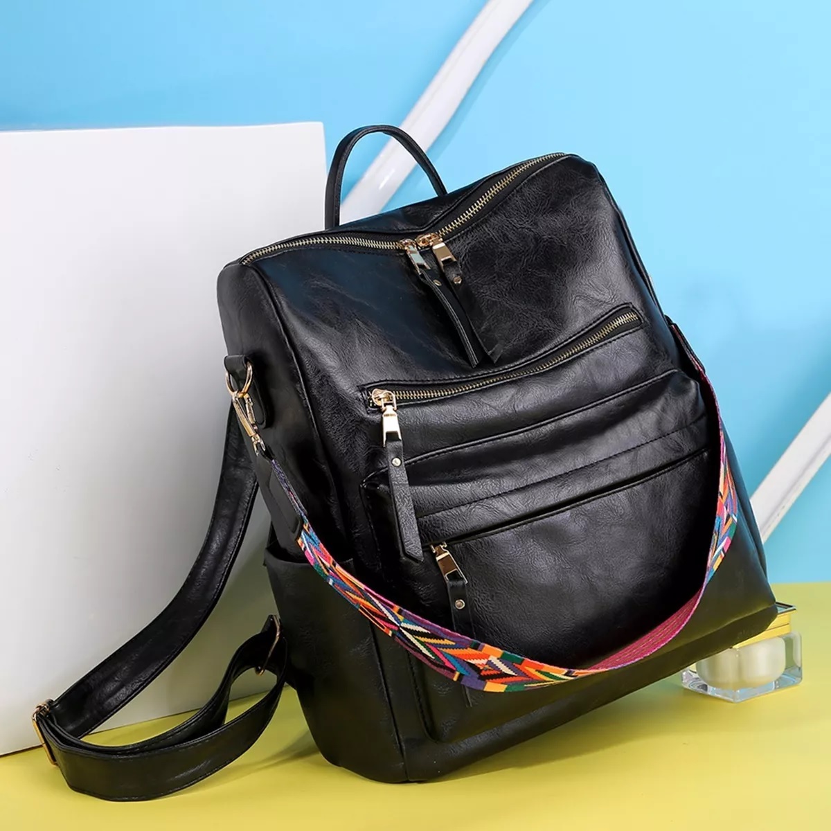 Mochila Bolsa De Hombro Impermeable Negro