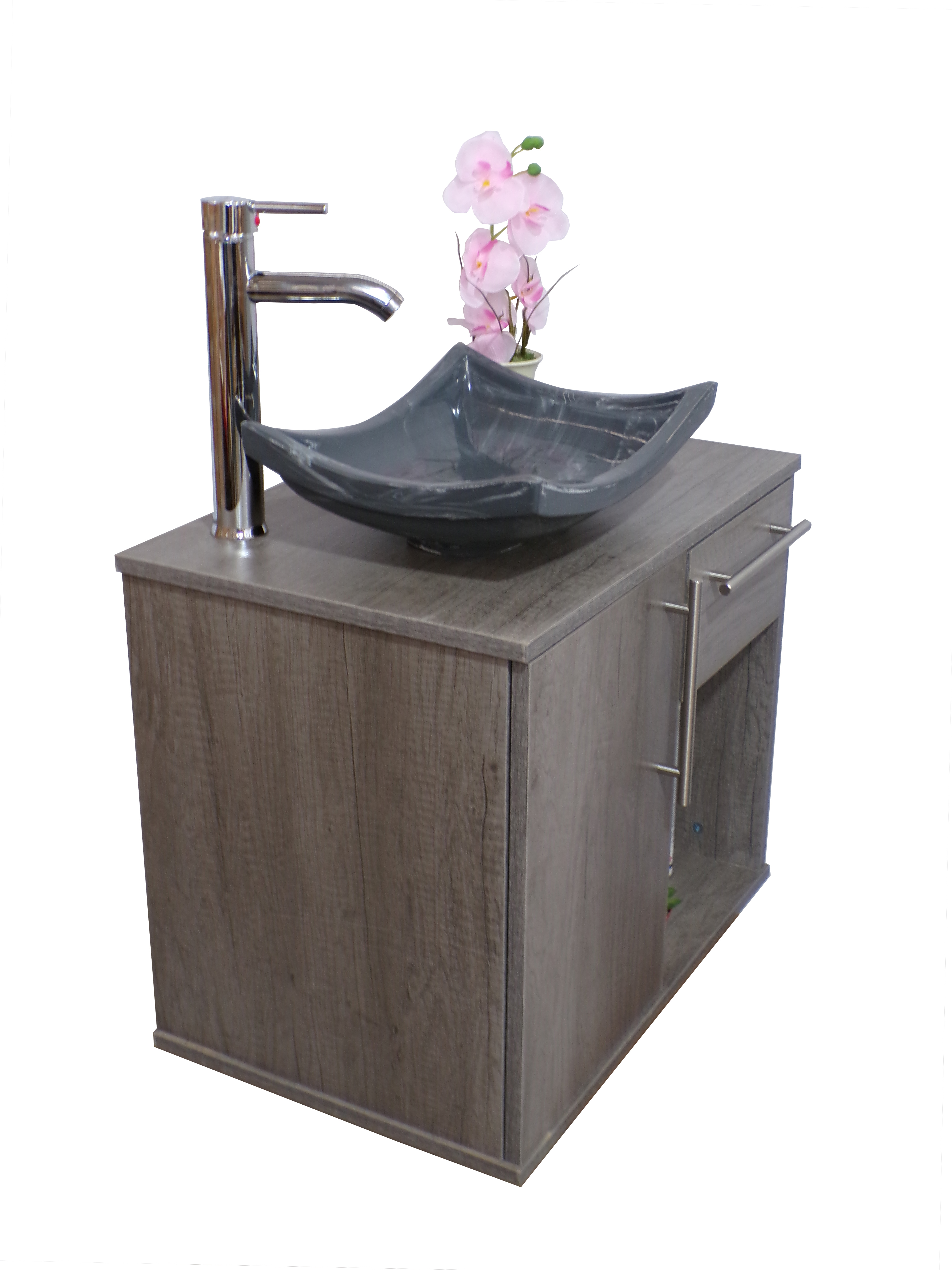 Gabinete Para Baño Con Lavamanos Y Monomando, Puerta Y Cajón