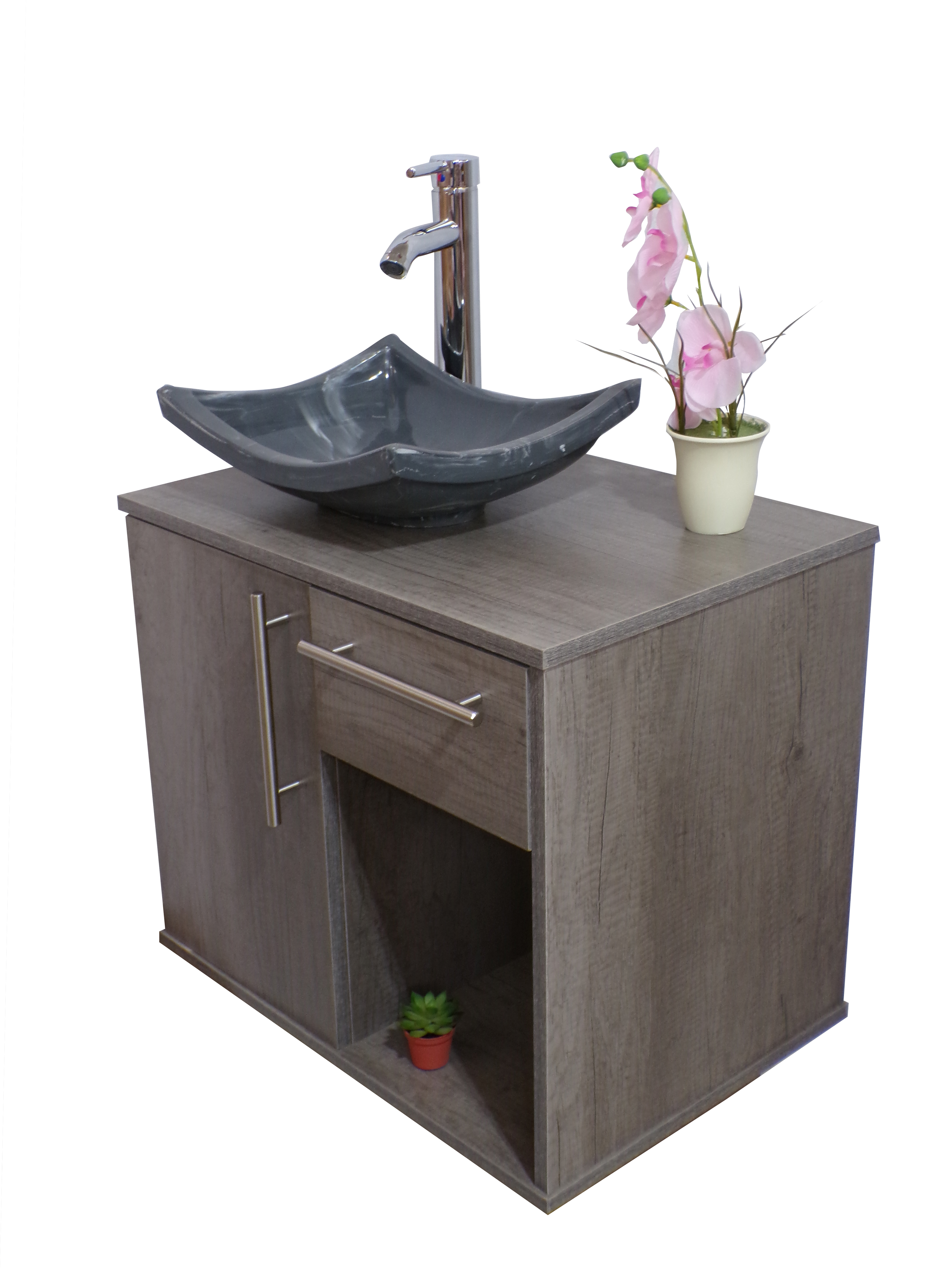 Gabinete Para Baño Con Lavamanos Y Monomando, Puerta Y Cajón