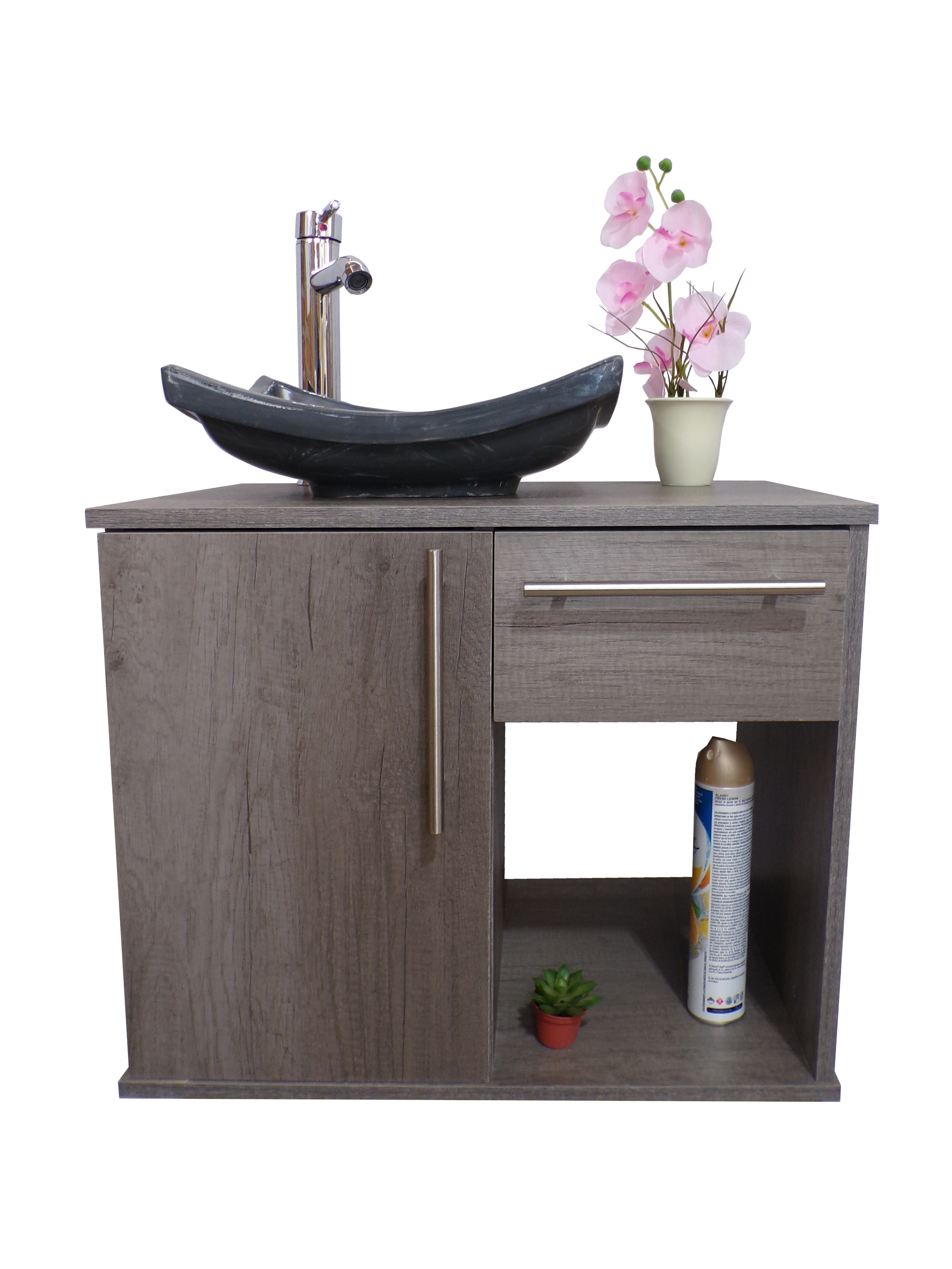 Gabinete Para Baño Con Lavamanos Y Monomando, Puerta Y Cajón