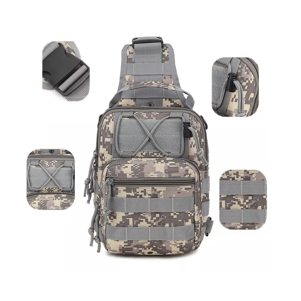 Mochila Táctica Multifunción Cruzada Camuflaje Acu