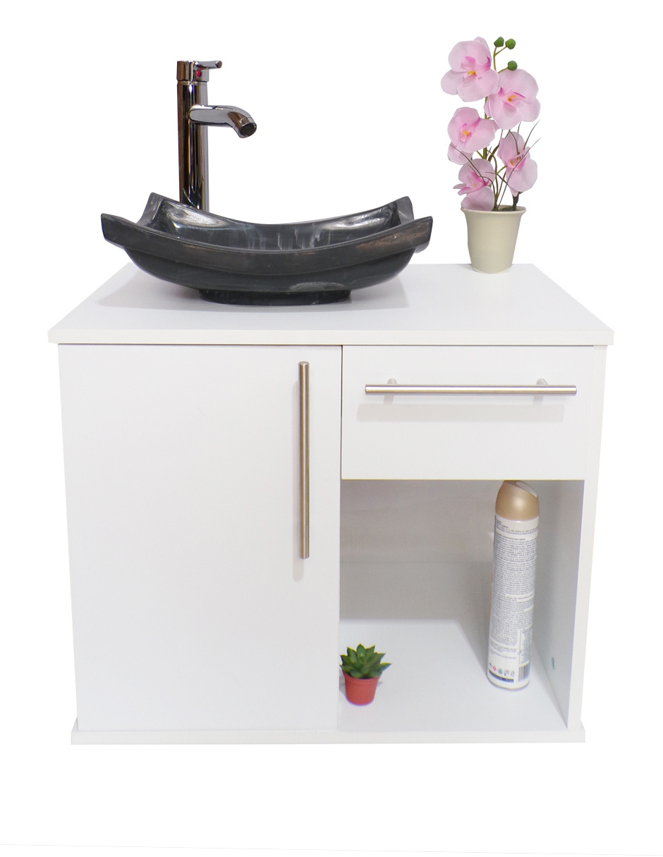 Gabinete Para Baño Con Puerta Y Cajón Sin Lavabo Y Monomando
