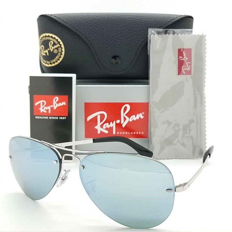 Lentes de sol Ray Ban RB3449 003/30 Aviator Gris espejo Plateado