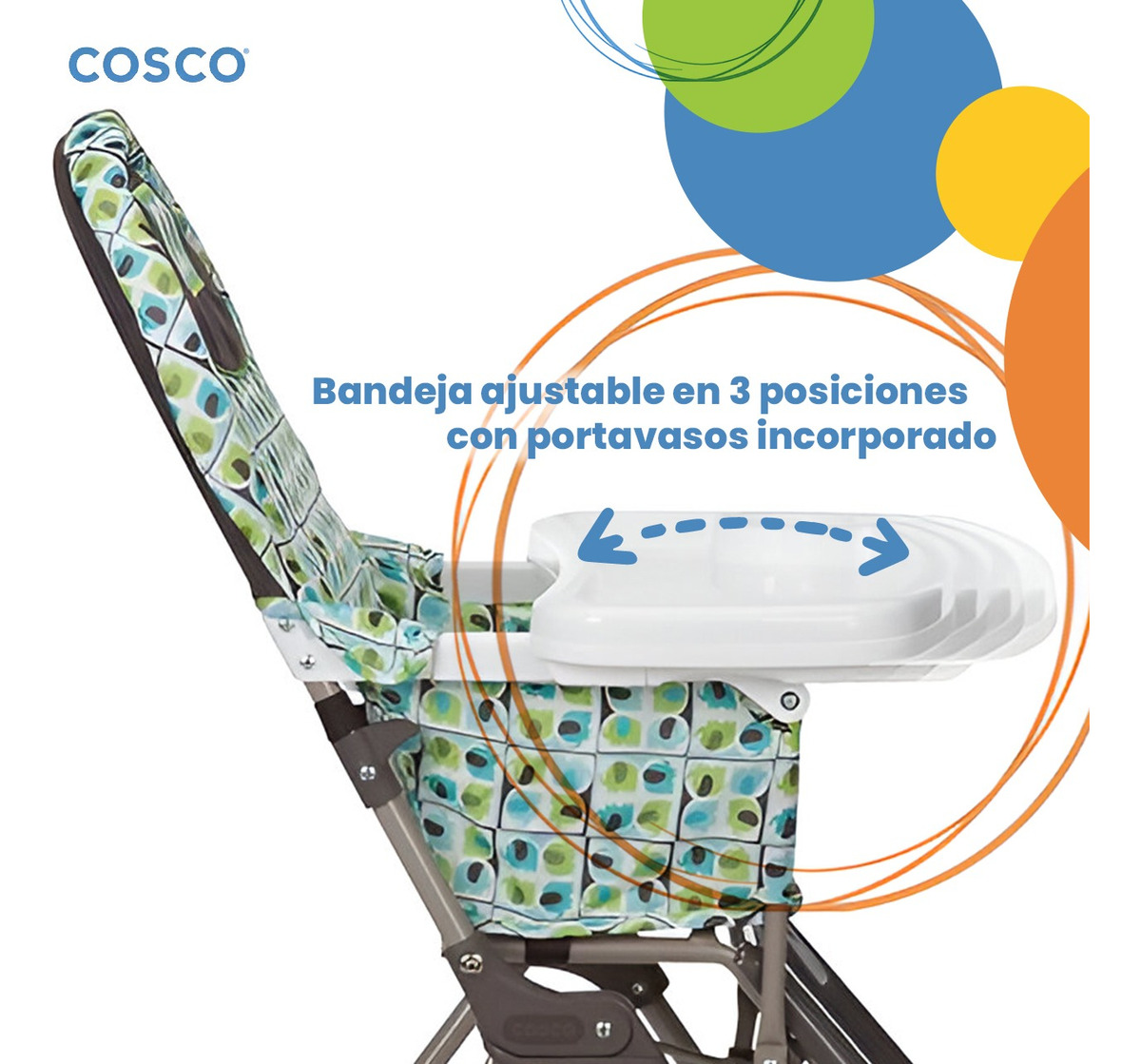 Silla Para Bebé Periquera Alta Para Comer Simple Fold Cosco.