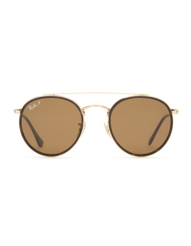 Lentes de sol Ray Ban Rb3647n 001/57 Round Double Bridge Cafe Polarizado