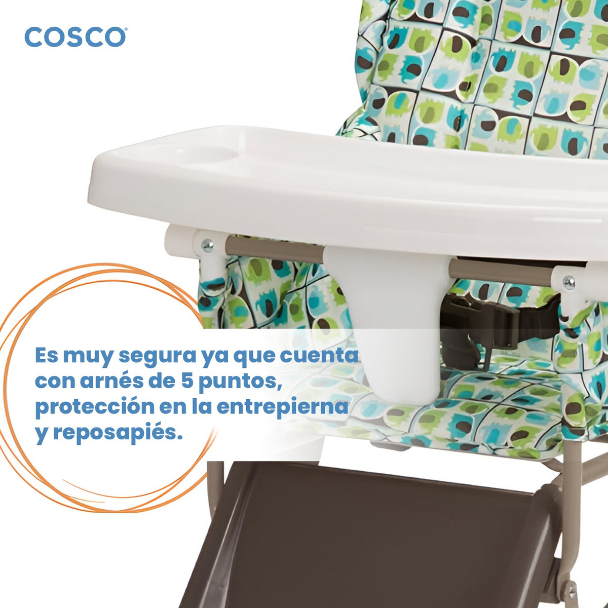 Silla Para Bebé Periquera Alta Para Comer Simple Fold Cosco.