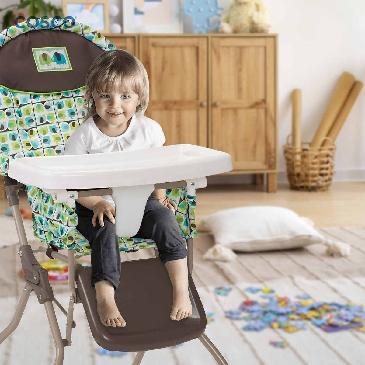 Silla Para Bebé Periquera Alta Para Comer Simple Fold Cosco.
