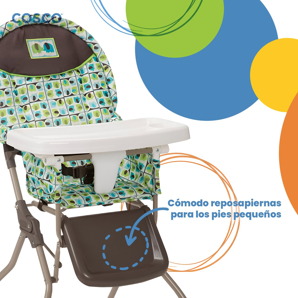 Silla Para Bebé Periquera Alta Para Comer Simple Fold Cosco.