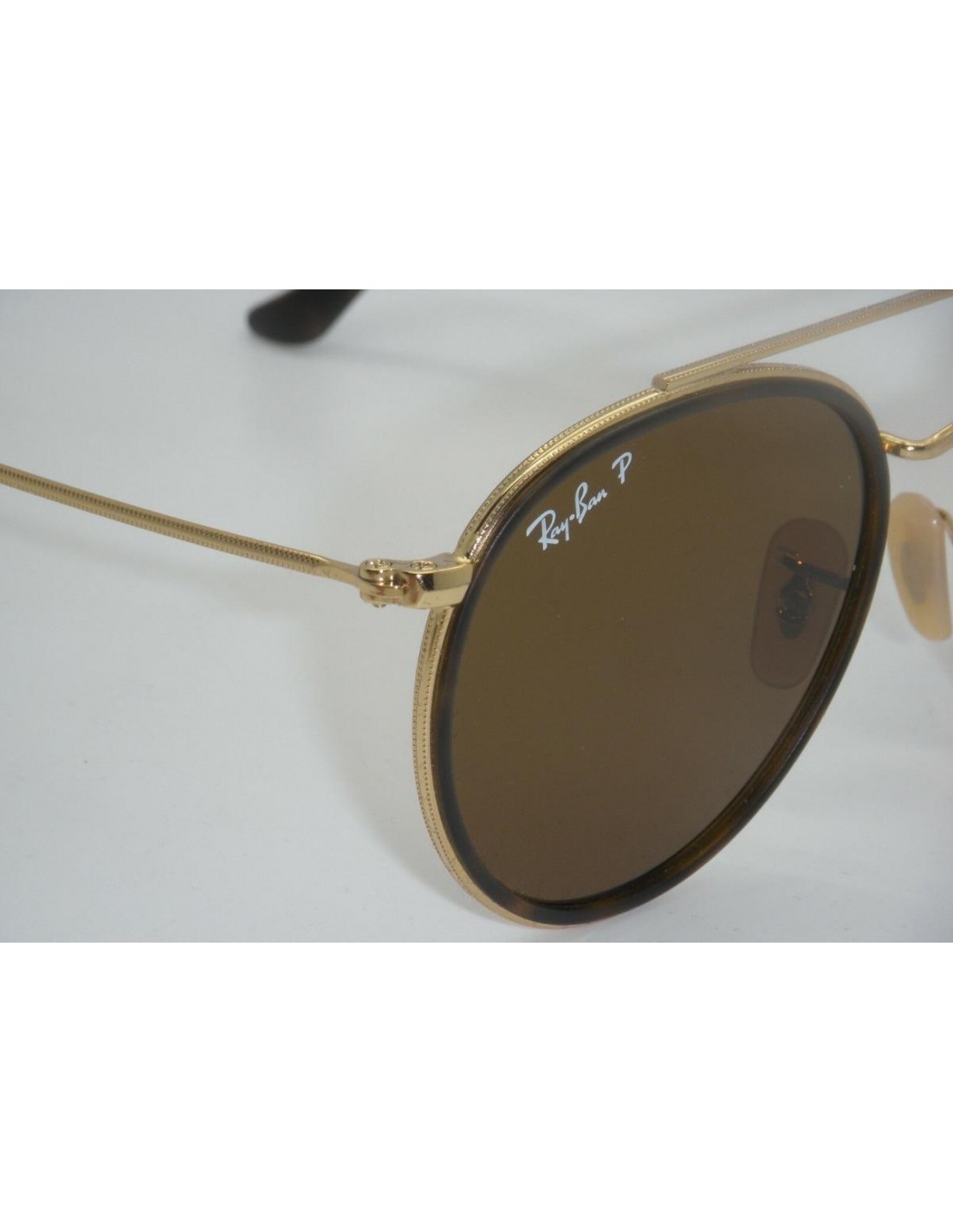 Lentes de sol Ray Ban Rb3647n 001/57 Round Double Bridge Cafe Polarizado