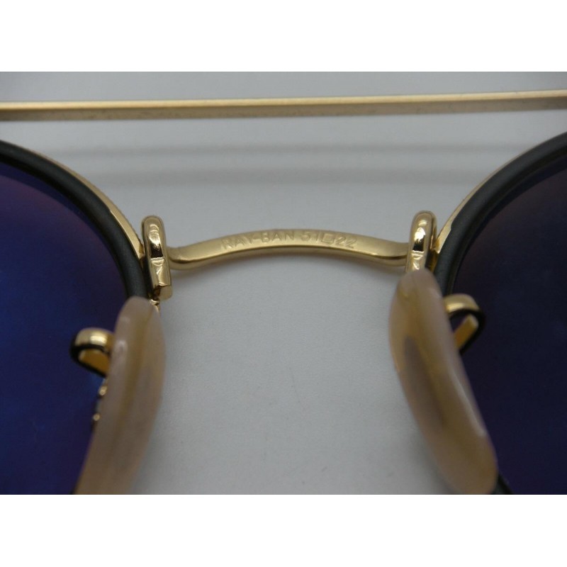 Lentes de sol Ray Ban Rb3647n 001/57 Round Double Bridge Cafe Polarizado