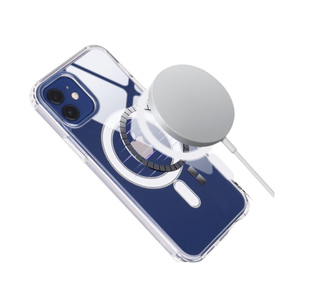 Funda Acrigel Transparente con MagSafe más Mica de Cristal Gratis para iPhone XR.