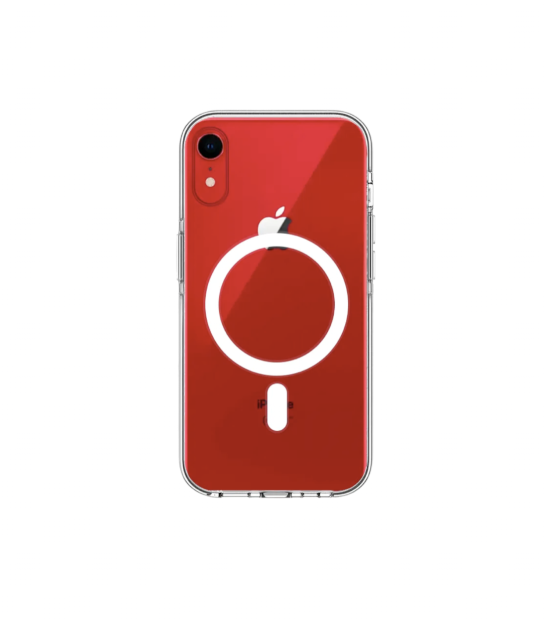 Funda Acrigel Transparente con MagSafe más Mica de Cristal Gratis para iPhone XR.