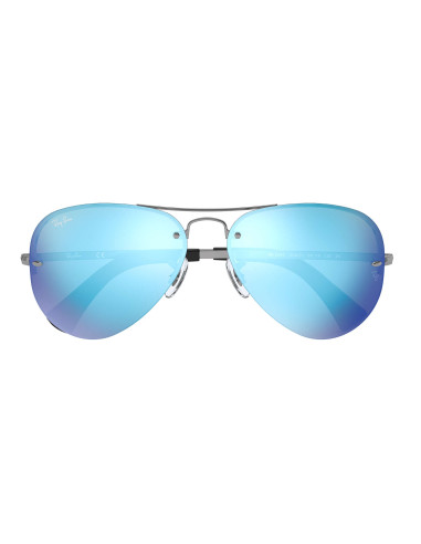 Lentes de sol Ray Ban RB3449 004/55 Aviator Azul Espejo Negro