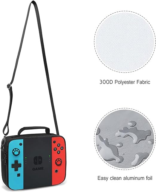 Lonchera aislada para niños y niñas, diseño de juego, para trabajo, oficina, viajes, pícnic, senderismo, playa,