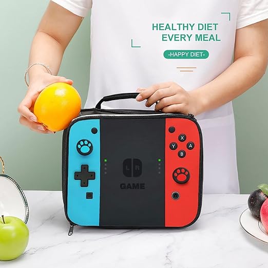 Lonchera aislada para niños y niñas, diseño de juego, para trabajo, oficina, viajes, pícnic, senderismo, playa,
