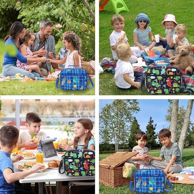 Bolsa de Almuerzo Robot Bolsa de Almuerzo Grande con Doble Aislamiento Bolsa Aislante Reutilizable para el Almuerzo Bolsa de Almuerzo con Correa de Hombro Desmontable.