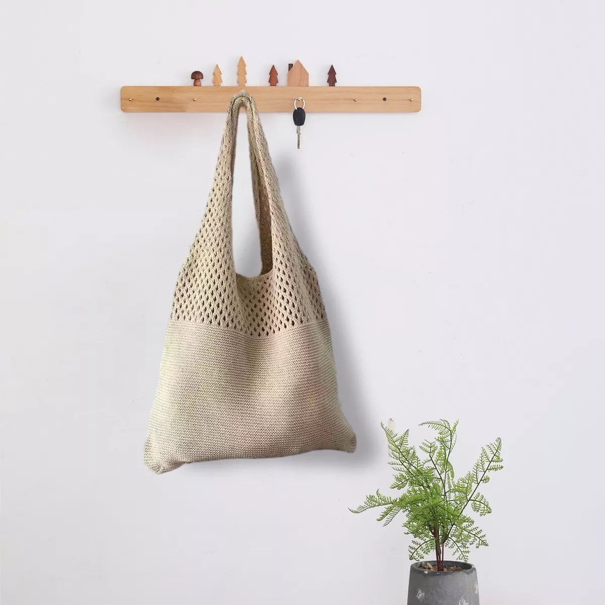 Bolsa De Lona Para Mujer Playa Tote Bag Blanca.