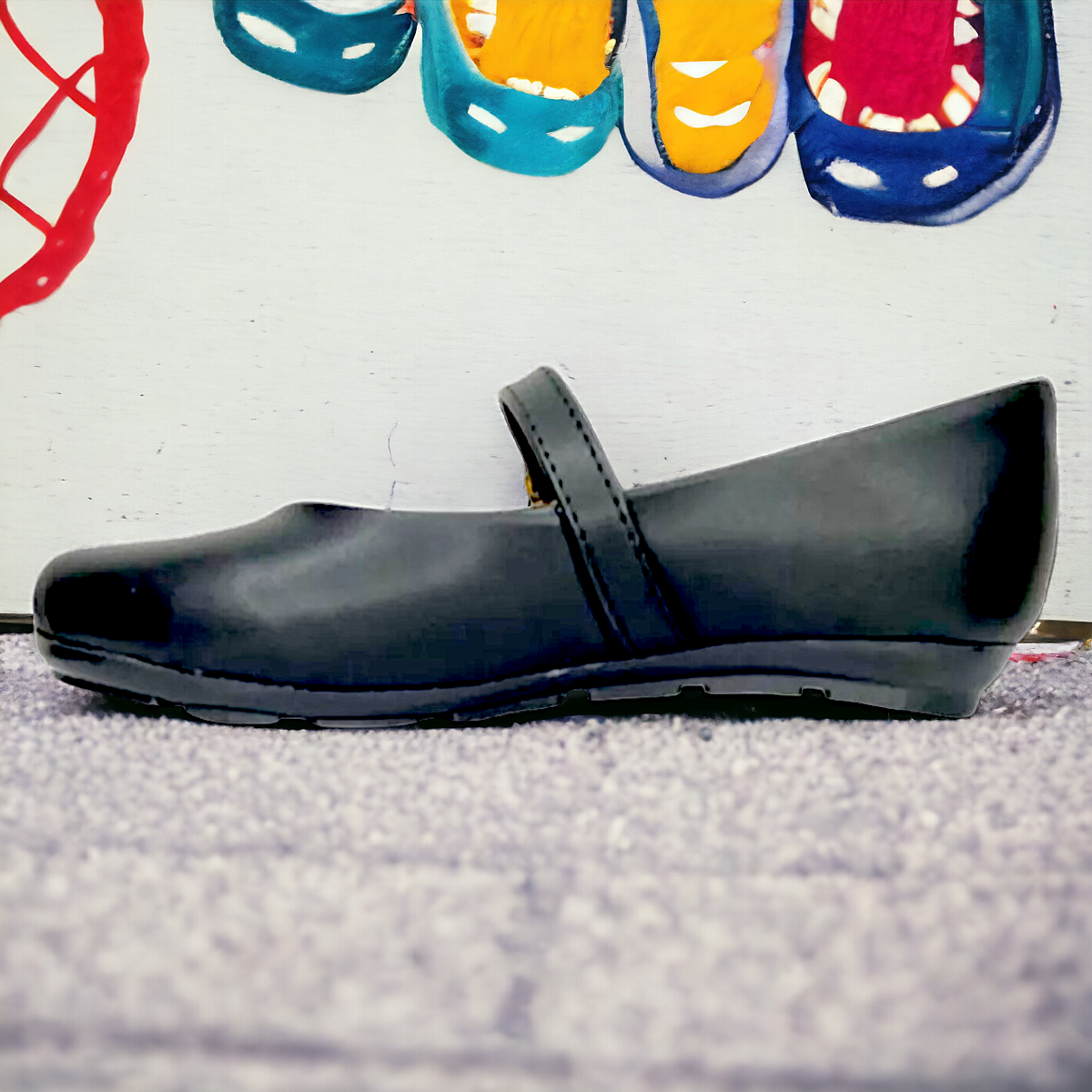 Zapato Escolar Para Niña Resistente De Escolta Negro LAS CUATAS.