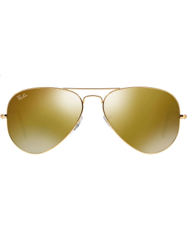 Lentes de sol Ray Ban Rb3025 W3276 Aviator Amarillo Espejo Dorado Gota Clasico