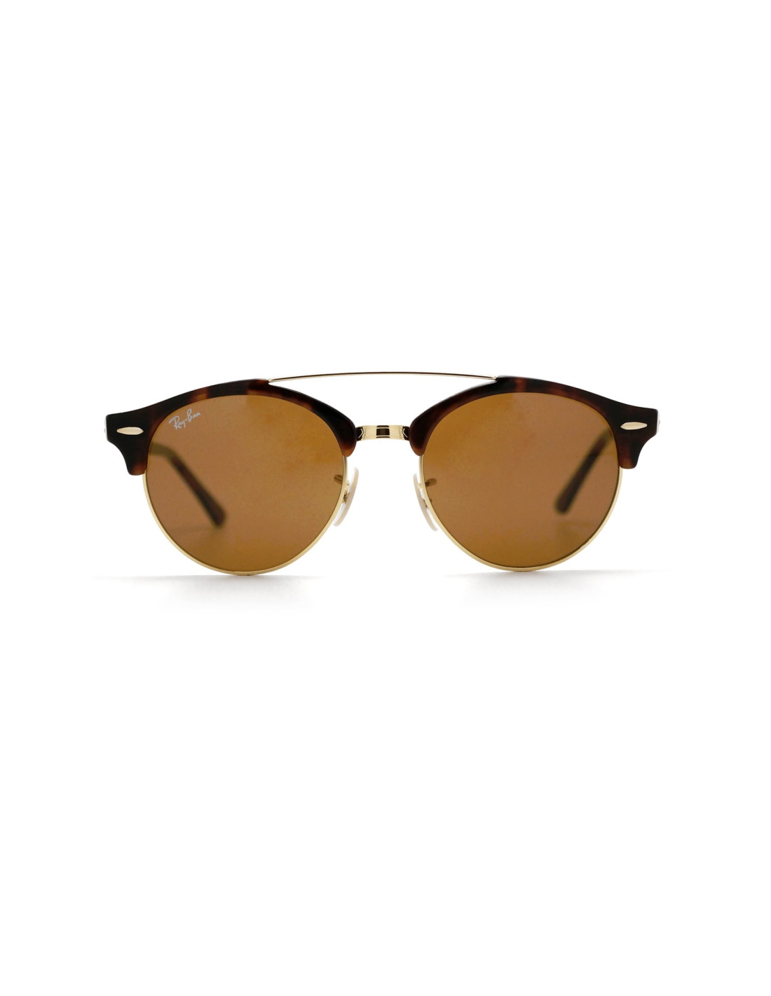 Lentes de sol Ray Ban Rb4346 990/33 Club Round Double Bridge Carey B-15 Dorado
