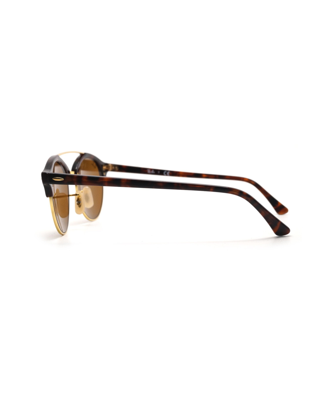 Lentes de sol Ray Ban Rb4346 990/33 Club Round Double Bridge Carey B-15 Dorado