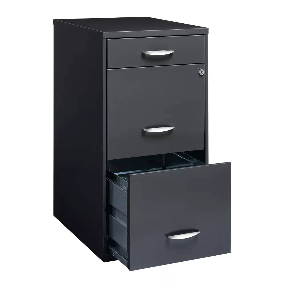 Archivero Organizador Metálico Hirsh 20205 3 Cajones Gris.