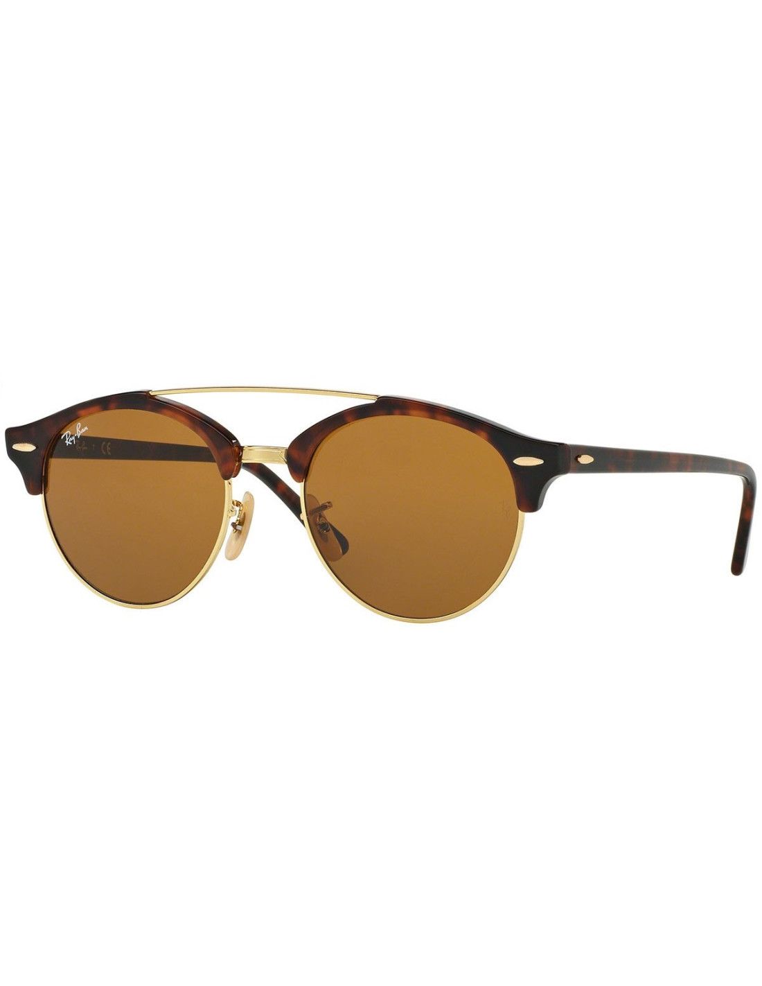 Lentes de sol Ray Ban Rb4346 990/33 Club Round Double Bridge Carey B-15 Dorado