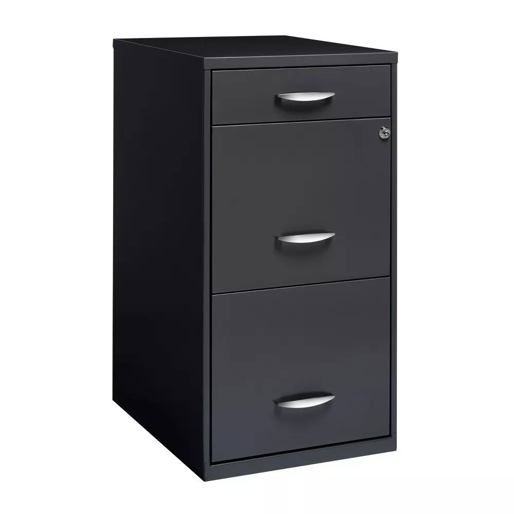 Archivero Organizador Metálico Hirsh 20205 3 Cajones Gris.