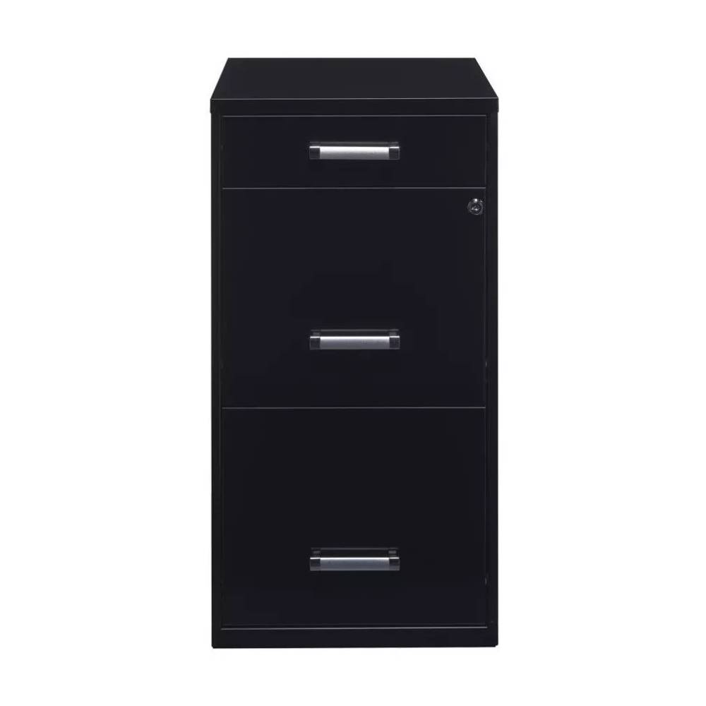 Archivero Organizador Metálico Hirsh 20225 3 Cajones Negro.