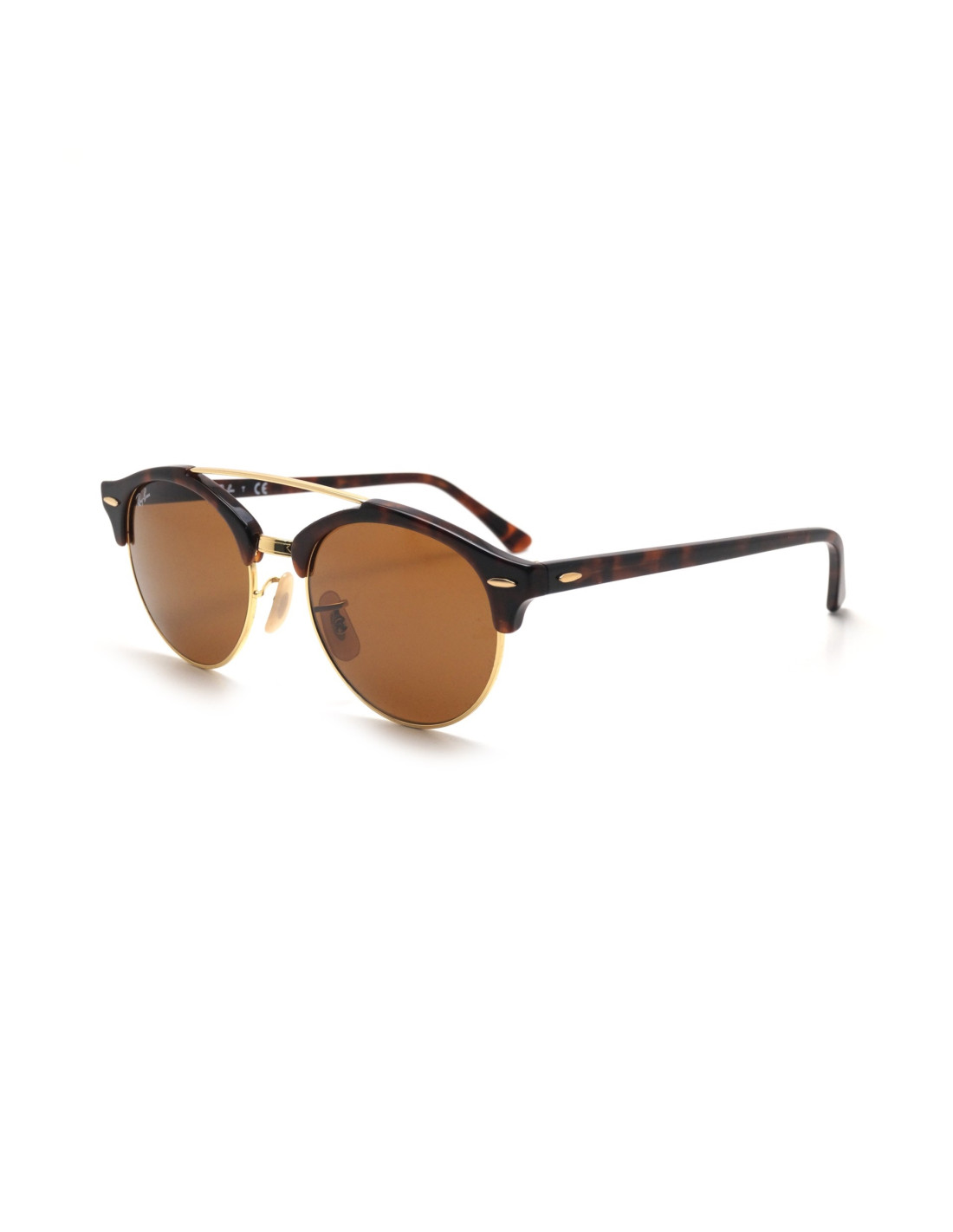 Lentes de sol Ray Ban Rb4346 990/33 Club Round Double Bridge Carey B-15 Dorado