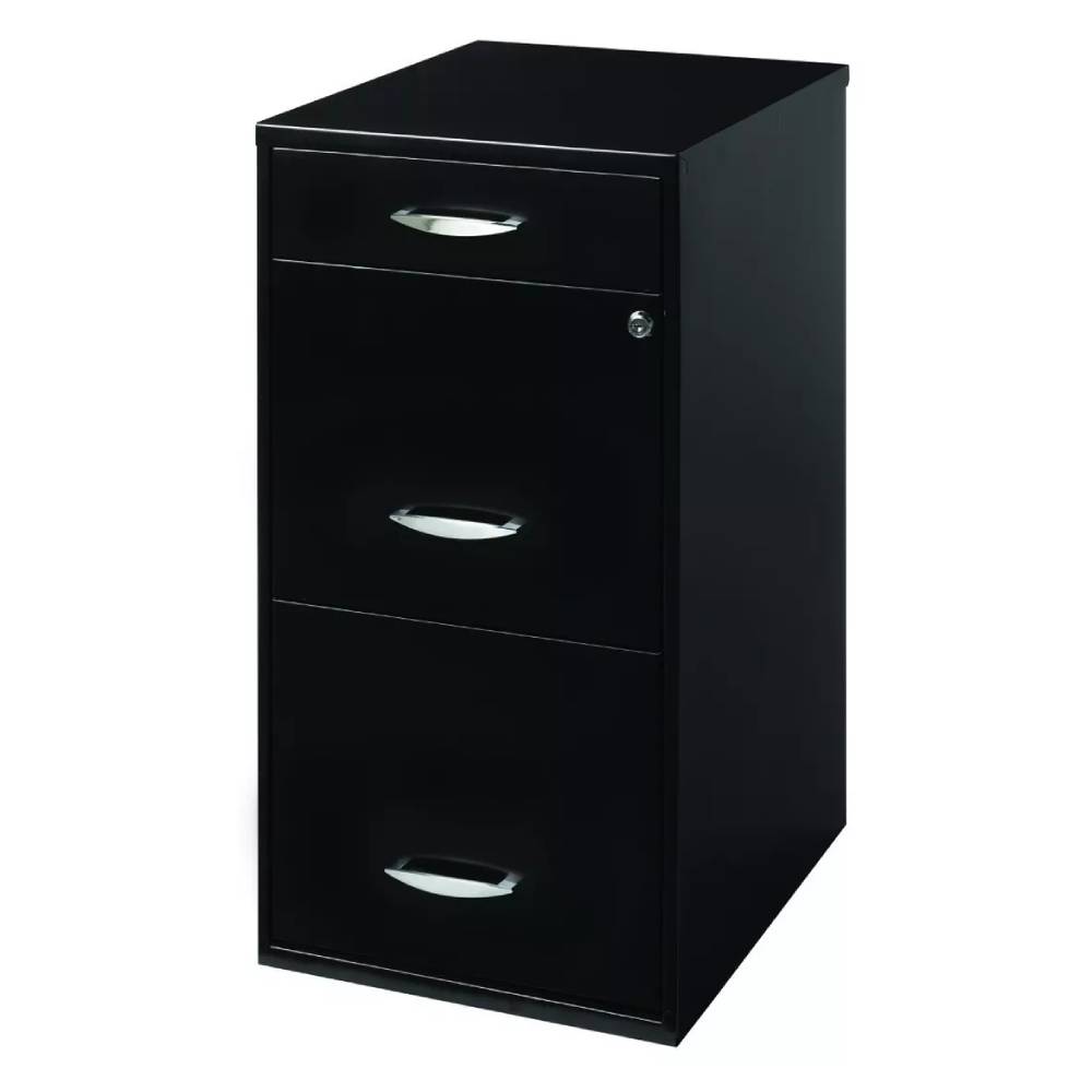 Archivero Organizador Metálico Hirsh 20225 3 Cajones Negro.