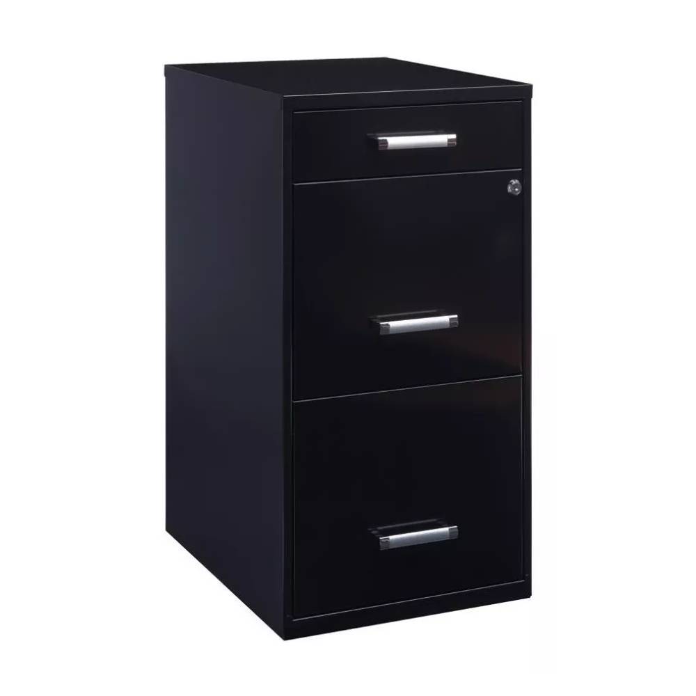 Archivero Organizador Metálico Hirsh 20225 3 Cajones Negro.